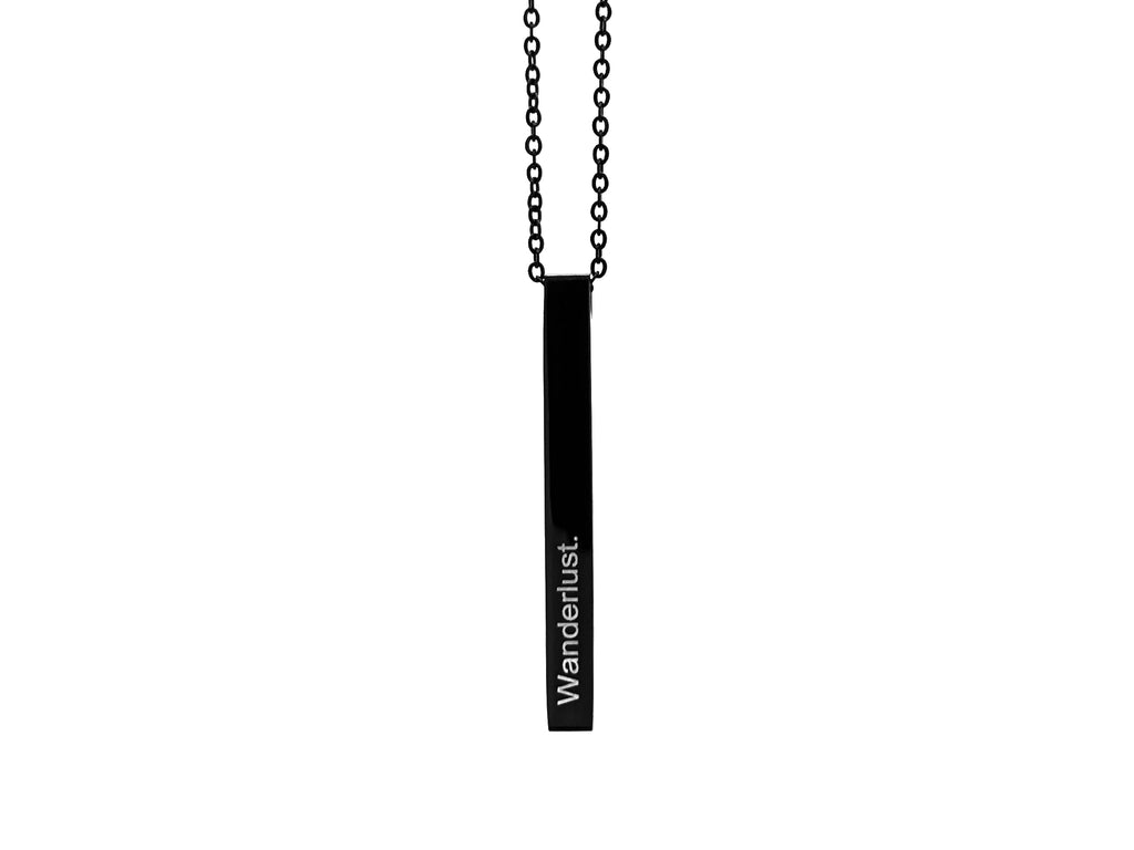 Necklace with bar pendant - individual engraving