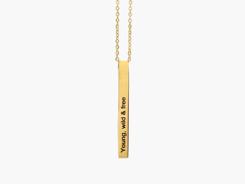 Kette mit Stab-Anhänger - individuelle Gravur