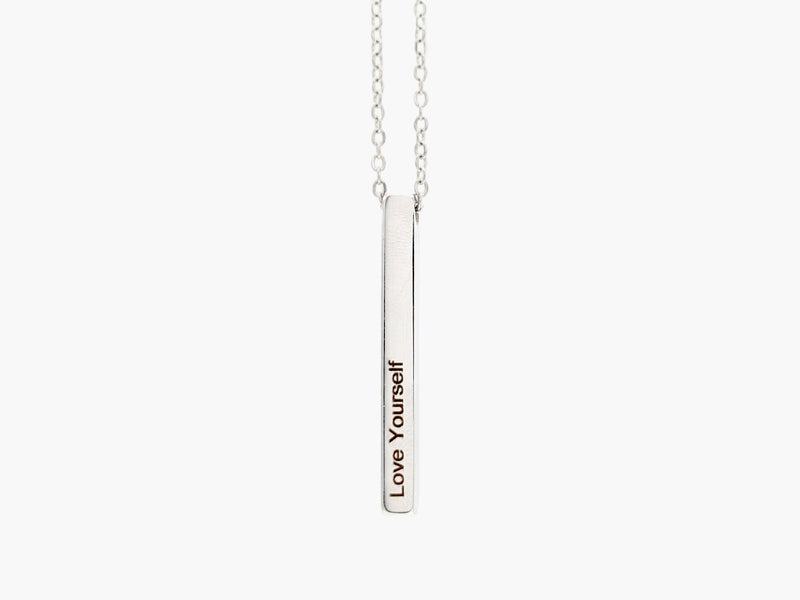 Kette mit Stab-Anhänger - individuelle Gravur