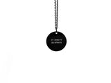 Chain with coin pendants 22mm coordinates engraving
