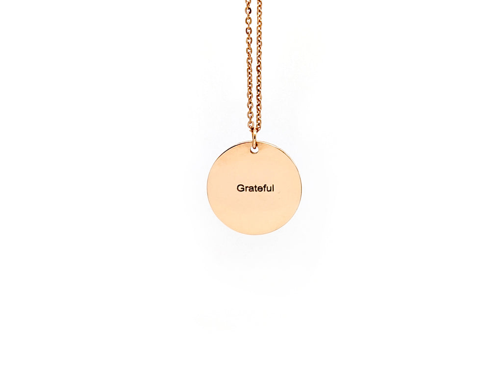 Chain with coin pendant 22mm - individual engraving