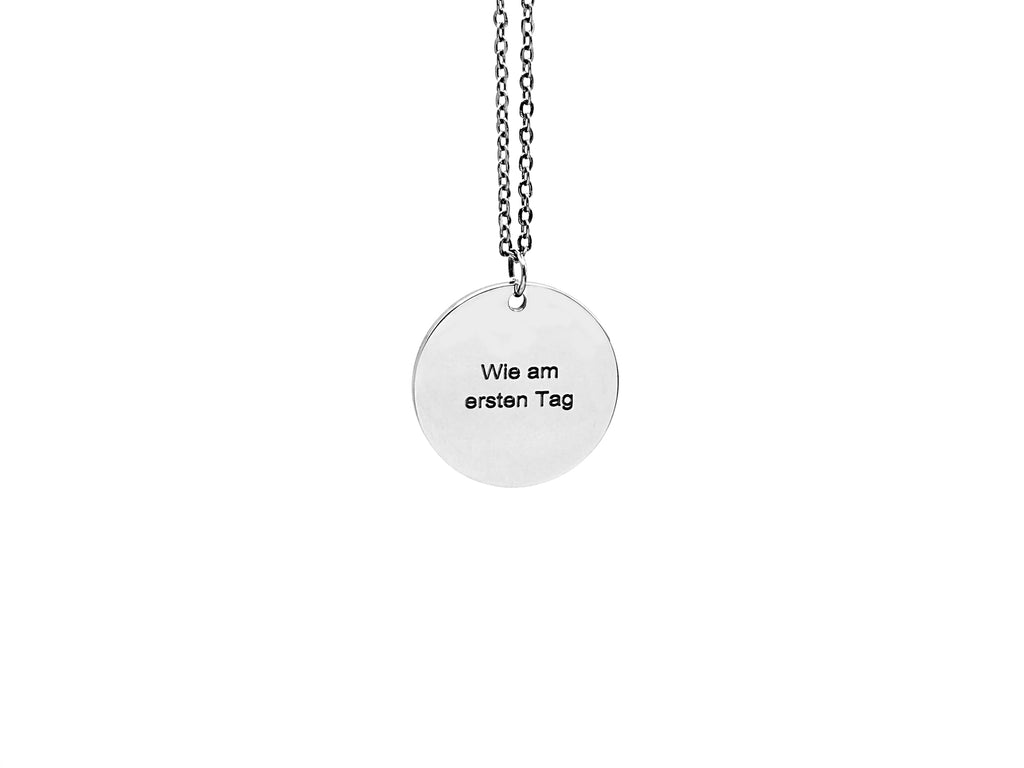 Chain with coin pendant 22mm - individual engraving