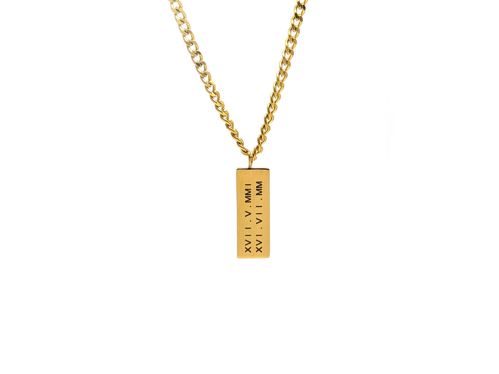 Necklace with "dog tag" - individual engraving