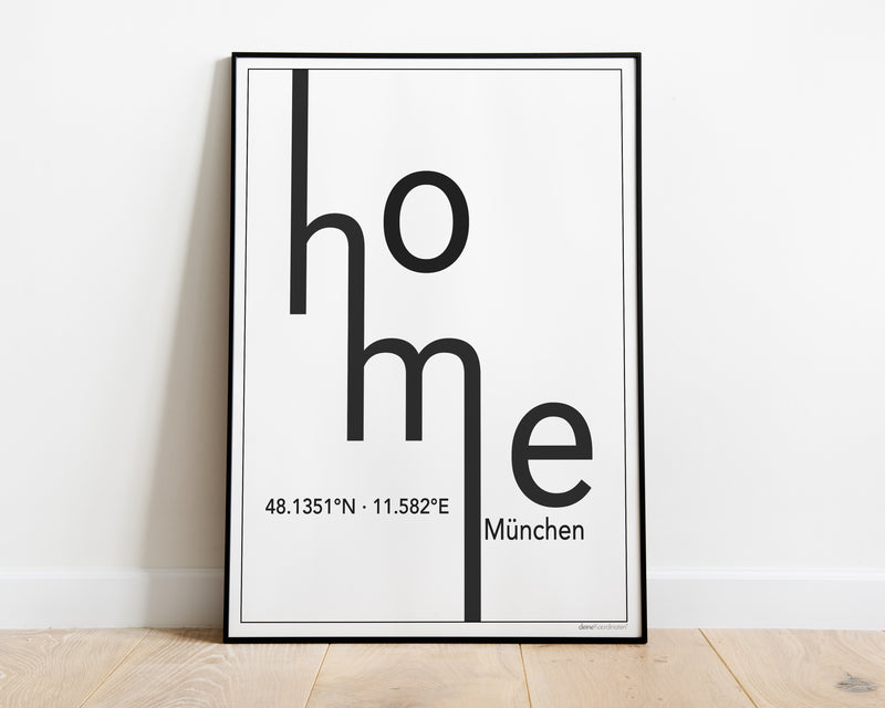 Home Koordinaten Poster