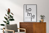 Home coordinates poster